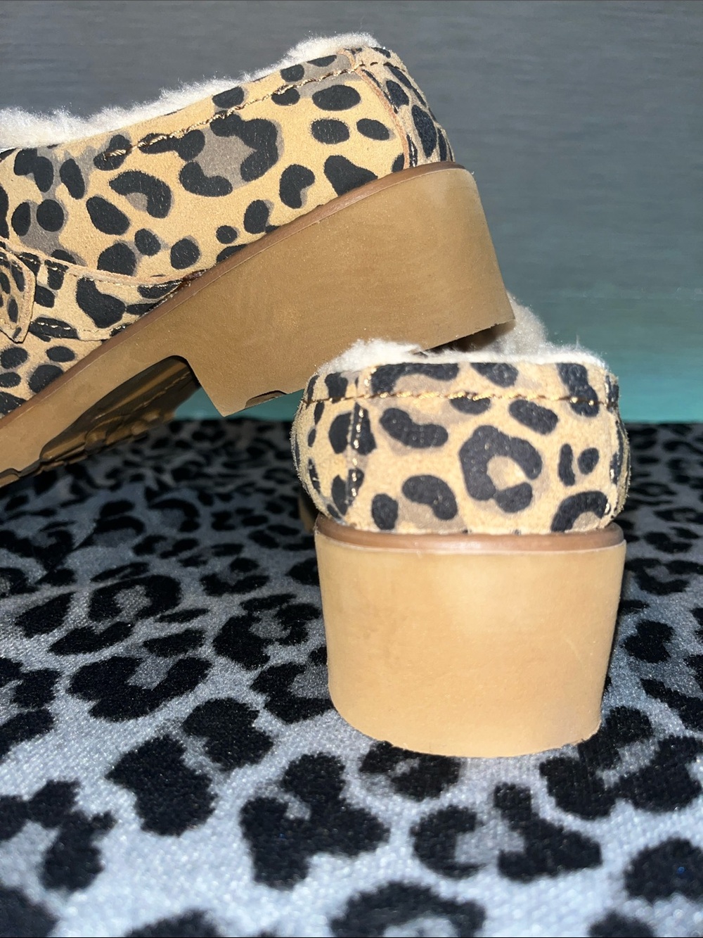 Leopard Print Fleece-Lined Clogs Bearpaw size 9 super fun NWOT - Picture 6 of 9